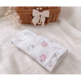 Pielucha pieluszka tetrowa kolorowa 70*80 (kotki różowo białe)