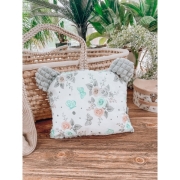 Poduszka przytulanka MIS (minky popiel + różyczki)