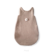 Śpiworek niemowlęcy do spania muślinowy ocieplany (toffee daisy)