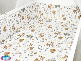ARUŚ 5 el. pościel do łóżeczka 120*90 (164-sarenki beżowe)