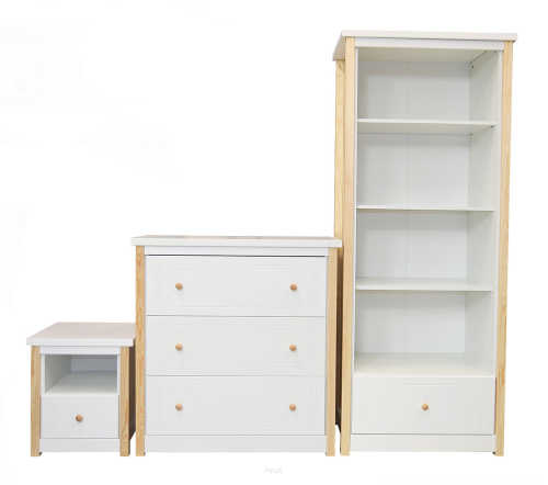 Zestaw, komplet mebli dziecięcych DIEGO 3 komoda + regał + szafka nocna