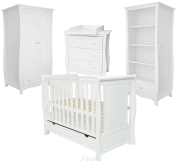 Zestaw mebli , komplet mebli dziecięcych KATE 4 pełna : łóżeczko + szafa + komoda +regał