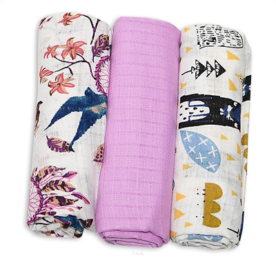 Pieluszki pieluchy tetrowe 3 sztuki (zestaw H)