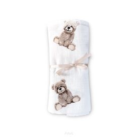 Otulacz pieluszka muślinowa Double Gauze 1szt  (Bear)