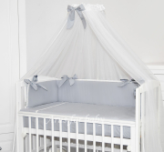 2 el. Pościel do łóżeczka Tobiasz (poszewki) (koronka popielata)