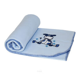 Koc kocyk polarowy 105x80 (niebieska krówka)