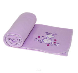 Koc kocyk polarowy 105x80 (liliowa krówka)