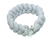 Warkocz ochraniacz do łóżeczka 210cm (popielaty)