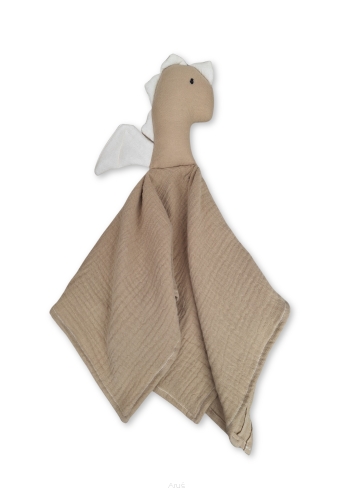 Przytulanka muślinowa SMOK handmade 100% bawełna dla niemowląt (toffi)