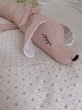 Ochraniacz do łóżeczka, poduszka ozdobna, przytulanka PIESEK (pudrowy róż +kropki) - 4