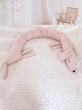Ochraniacz do łóżeczka, poduszka ozdobna, przytulanka PIESEK (pudrowy róż +kropki) - 5
