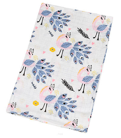 Pielucha pieluszka tetrowa kolorowa 70*80 (pawie)
