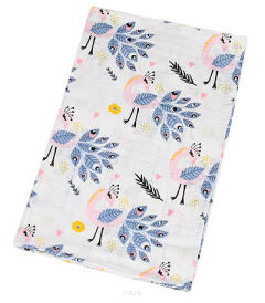 Pielucha pieluszka tetrowa kolorowa 70*80 (pawie)