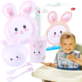 BOCIOLAND ZESTAW NACZYŃ 5 el. Królik BL562