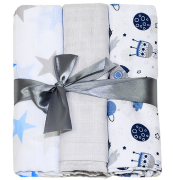 Pieluszki pieluchy muślinowe 3 sztuki (zestaw K)