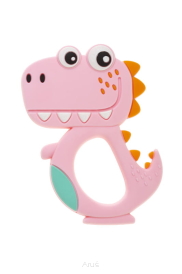 Gryzak silikonowy DINO różowy BOC0508