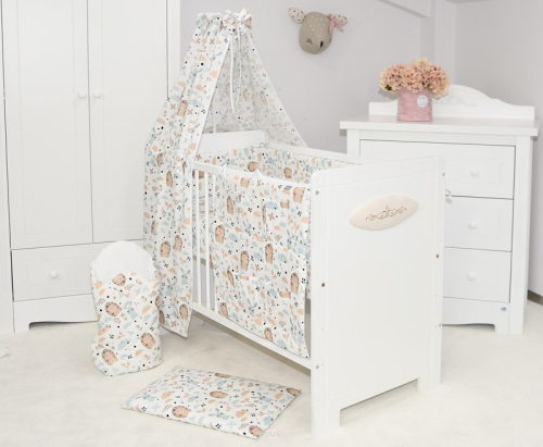 ARUŚ 4 el. pościel do łóżeczka 120*90 (145-jeżyki beżowe)