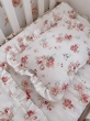 Pościel z wypełnieniem : do kołyski / mini łóżeczka /kosza mojżesza muślinowa (romantic) - 2