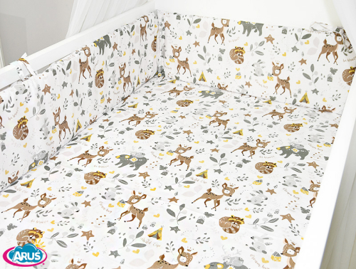 ARUŚ 3 el. pościel do łóżeczka 120*90 (164-sarenki beżowe)