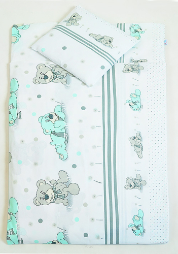 2 pościel do przedszkola 80*220 +gratis (miętowe misie dmuchawce)