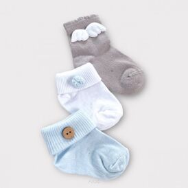 Zestaw 3 par skarpetek 0-3m (little boy)