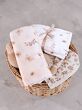 Otulacz pieluszka muślinowa Double Gauze 1szt  (soft beige garden) - 5