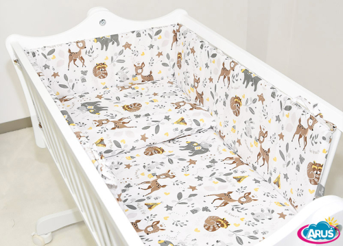 Ochraniacz do kołyski 180x20 (sarenki beżowe)