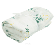 Prześcieradło muślinowe z gumką do łóżeczka 100*50 (summer meadow)